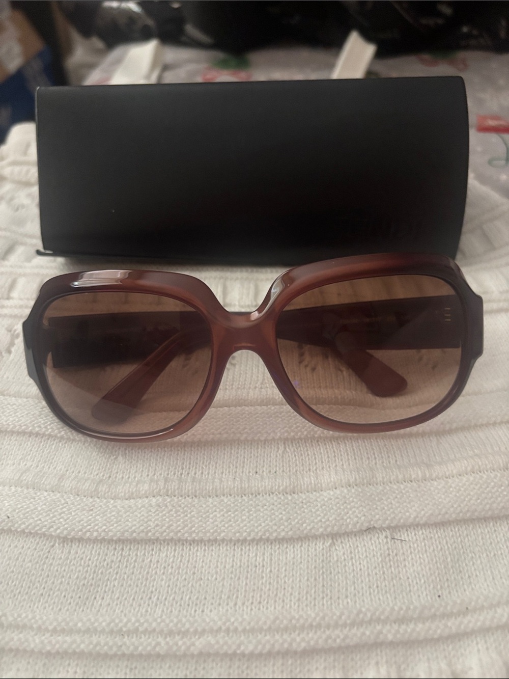 Fendi Women’s Oversized Brown Gradient Sunglasses
